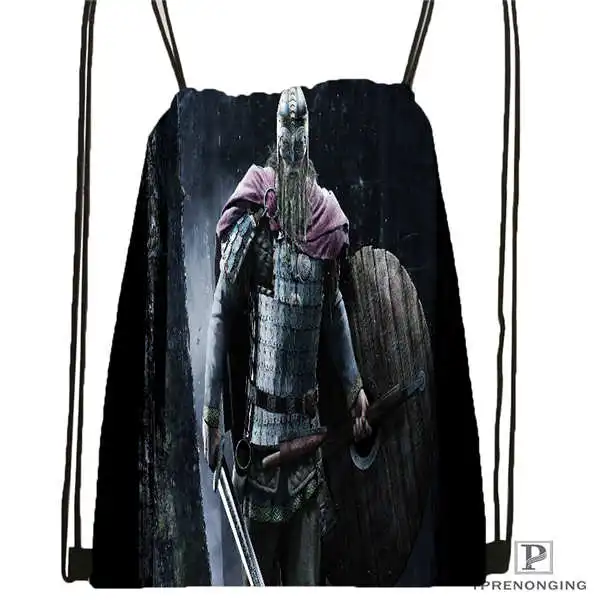 Drawstring Backpack Пользовательский winnick-vikings-сезонная походная сумка на шнурке милый рюкзак для детей(черная спинка) 31x40 см#20180611-02-93 - Цвет: Drawstring Backpack