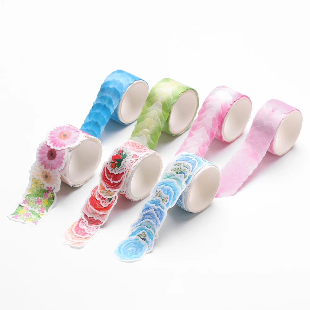 

7 styles 1Roll Flower Petals Tape Decorative Masking Tape Fragrance Sakura Tape Scrapbooking Diary Paper Sticker School Supplies