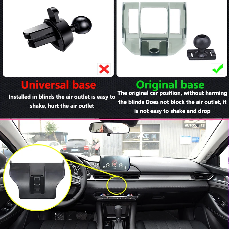 15W Auto Telefon Halter für Mazda 6 Atenza GJ GL 2014 2015 Magnetische Clip  Stehen Unterstützung Wireles Lade Aufkleber zubehör iPhone - AliExpress