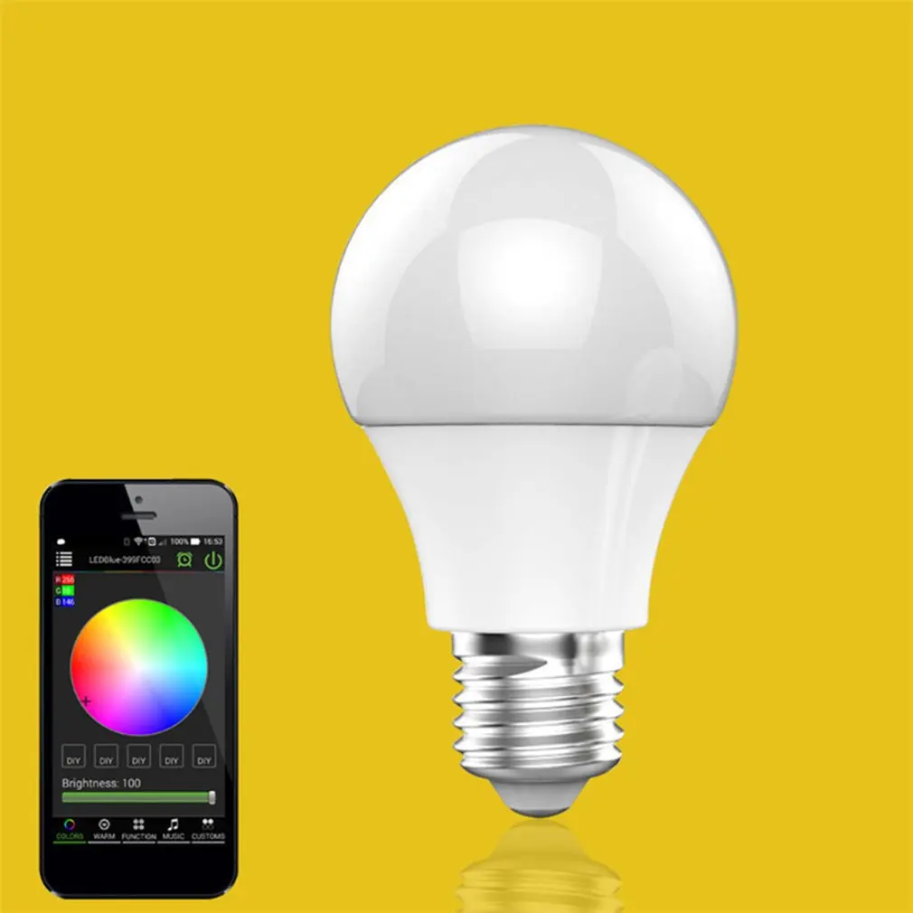 

Intelligent LED Light E27 Multicolor Dimmer Bulb Lamp For iOS For Android System Remote Control Anti-interference