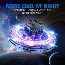 Flynova мини НЛО беспилотный индукционный Дрон Квадрокоптер летательный аппарат Дрон светодиодный Летающий Спиннер Fingertip гироскоп игрушка для детей и взрослых дропшиппинг