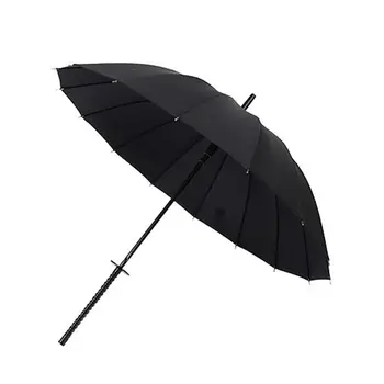 

2018 New Creative Long Handle Large Windproof Samurai Sword Umbrella Japanese Ninja-like Sun Rain Straight Umbrella Manual Open