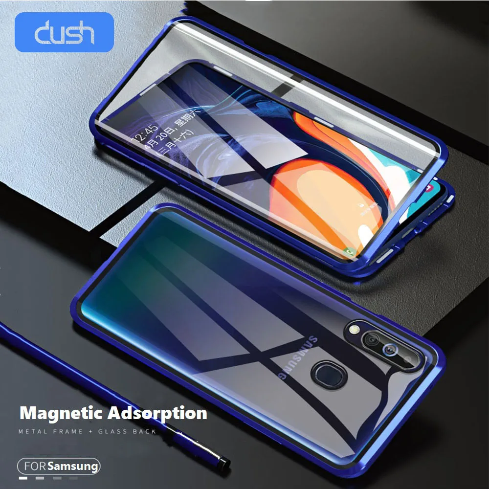 DUSH 360 Полное покрытие Магнитный адсорбционный чехол для телефона samsung A50 A30 A7 A9 Galaxy
