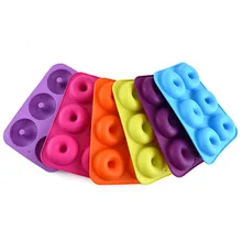 6 полости пончик плесень кухонные гаджеты противень для выпечки пищевой антипригарный термостойкий многоразовый силикон