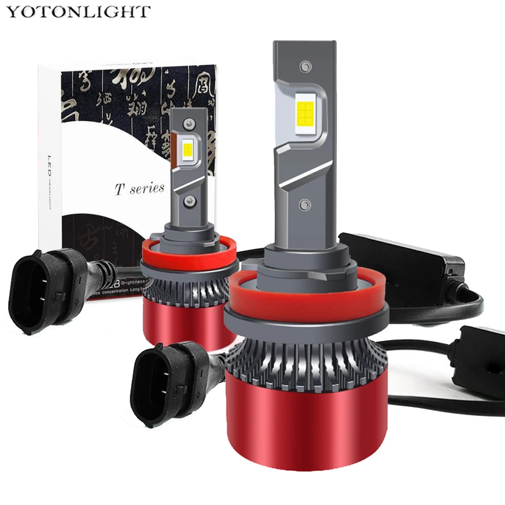 Mini 4300K Led H11 H1 H7 H4 H3 Led Headlight Bulb Canbus 9005 Hb3 9006 Hb4 55w 6000K Hir2 9004 9007 H13 Lamp Error Free 16000lm