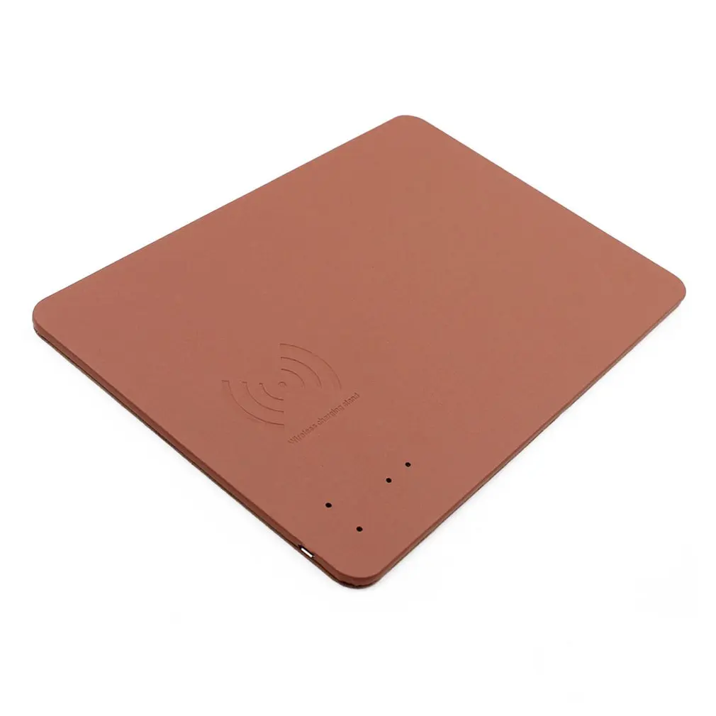 Wireless Charger Mouse Pad Universal Charger Standand Smart Phone New Product Wireless Charging Mouse Pad - Цвет: Brown