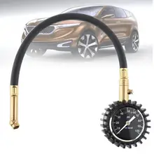 100PSI указатель точности в стиле шин манометр с удлиняющим шлангом и коротким измерительным клапаном давления для шины для автомобилей