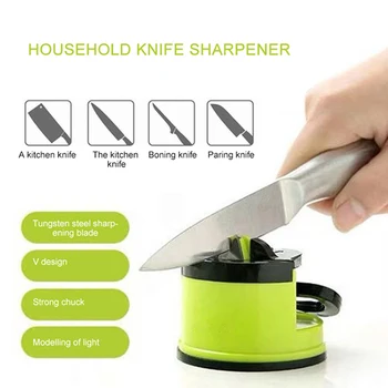 

1 Pcs Kitchen Sharpening Tool Steel Knife Sharpener with suction pad Scissors Grinder Secure Suction Chef Pad