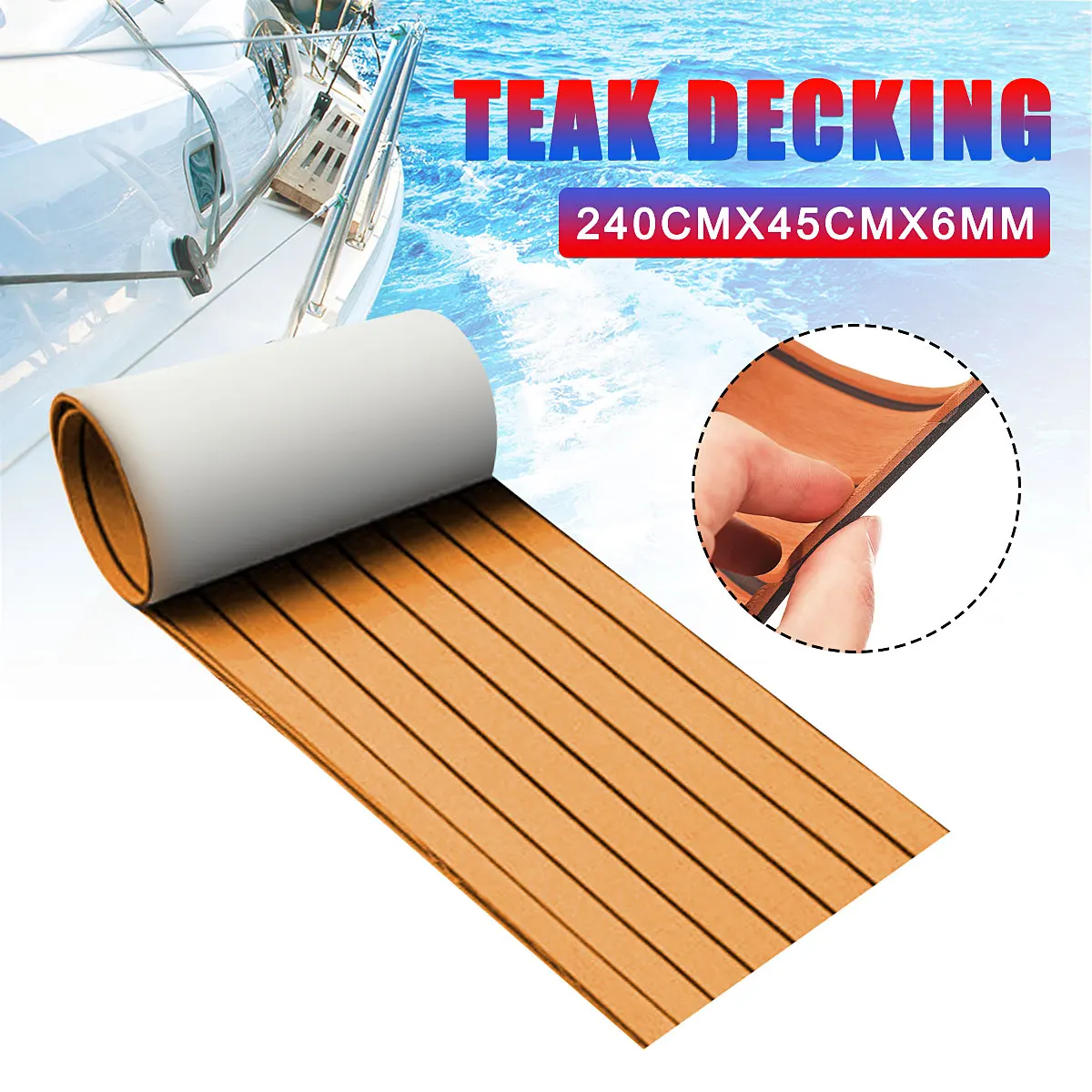 Newest Self Adhesive EVA Foam Boat Marine Boat Flooring Faux Boat Teak Decking Sheet Accessories