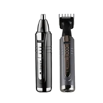 

2 In 1 Nose and Ear Trimmer Face Care Hair Trimmer for Men Personal Care Tools Small Clipper with Cutting Guides Kemei Electric