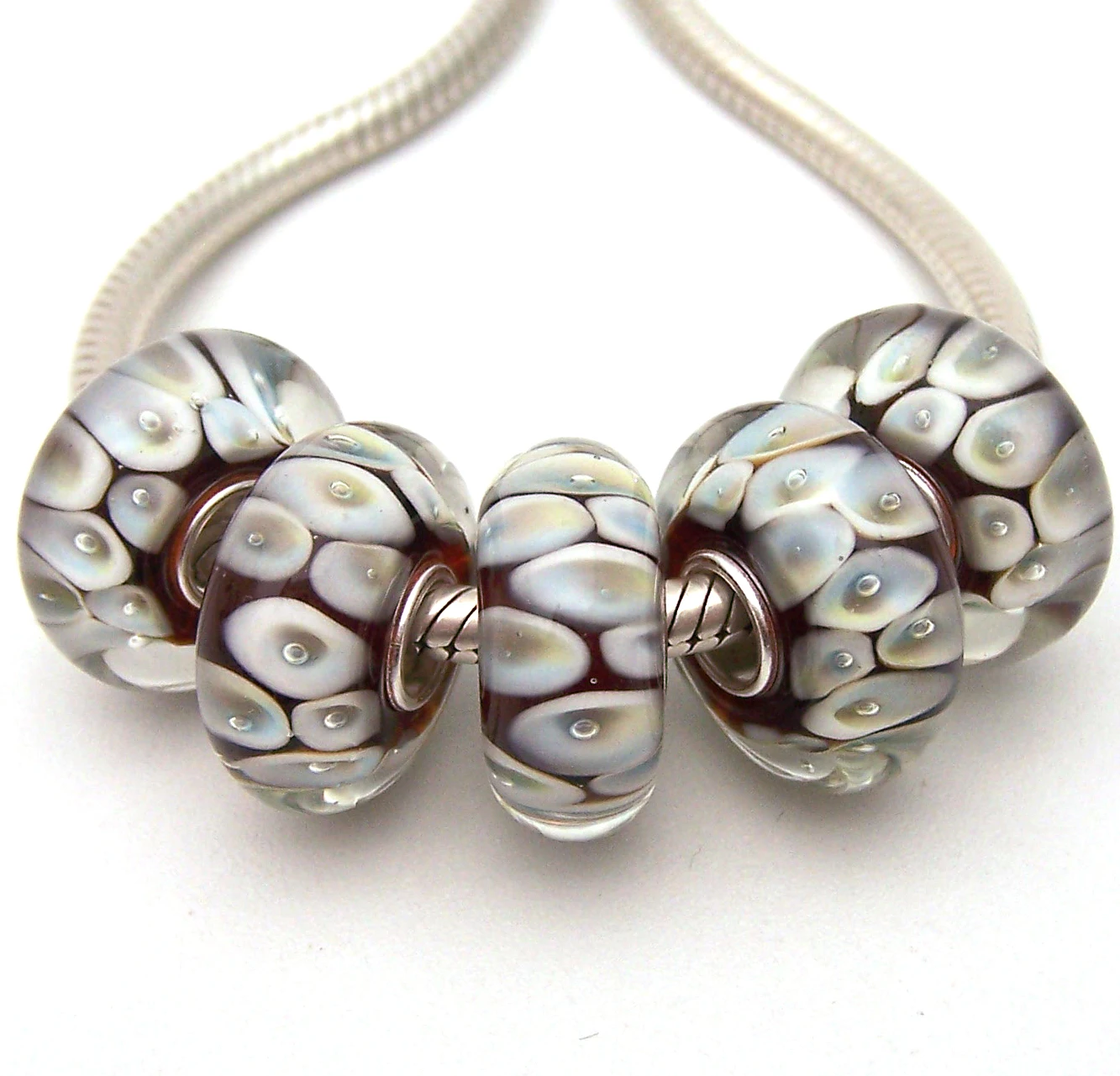 JGWGT 1659 5X 100% Authenticity S925 Sterling Silver Beads Murano Glass beads Fit European Charms Bracelet diy jewelry Lampwork |