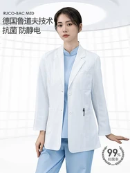 Unisex laboratório farmácia manga longa topos calças elásticas atacado de alta qualidade esfrega sala de operação clínica vestido cirúrgico feminino