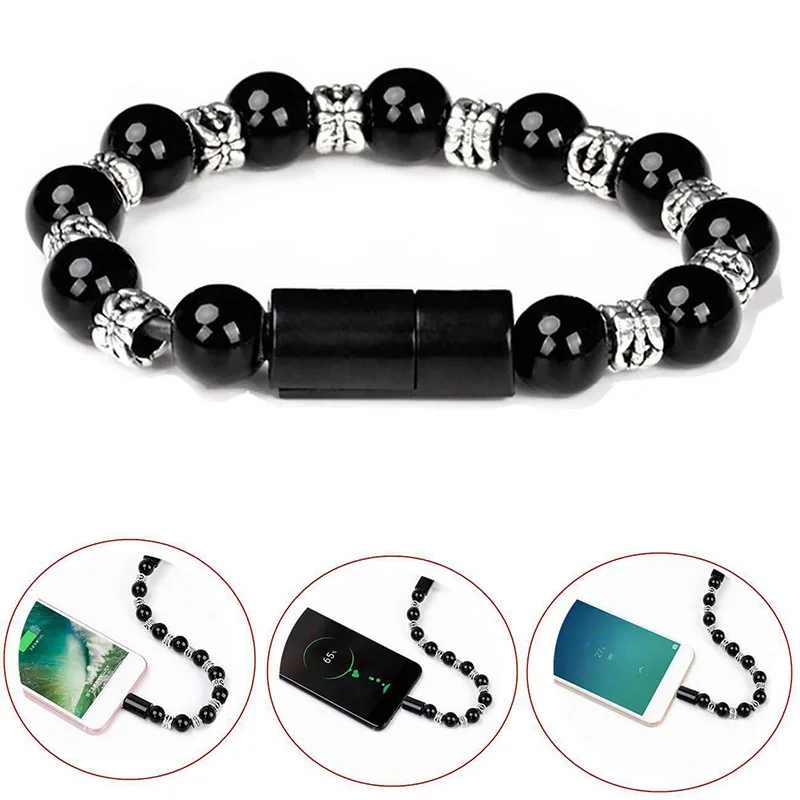 

USB Cable Bracelet Wristband Charger Charging Data Cord for Cell Phone Sync Fast Charging Multifunctional Cell Phone Data Cord