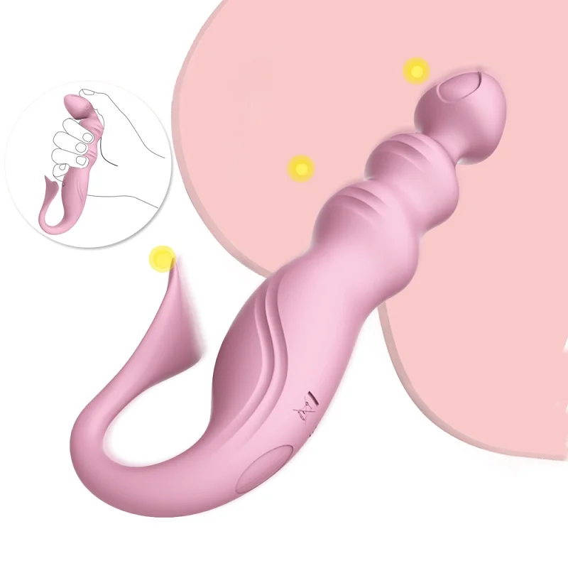 Anal Vibrator Dildo Vibrating Prostate Massager Men Plug Erotic Beads 10 Stimulation Butt Anus Silicone Sex Toys |