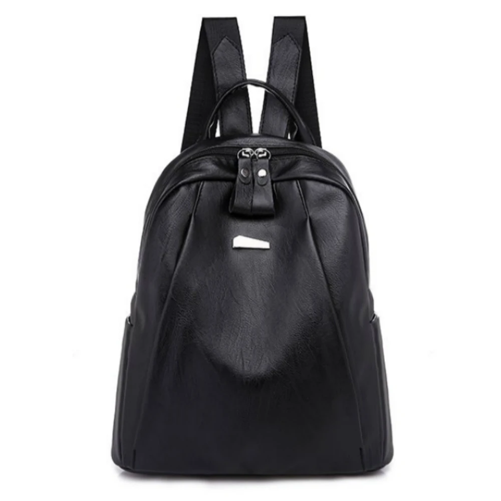 

Women Backpack Large Capacity School Bags For Teenager Girls Leather Zipper Lock Design Female Backpack Black Femme Mochila Sac