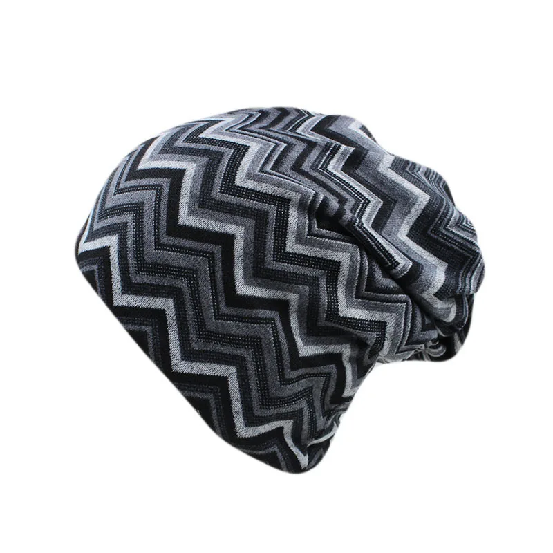 Neue doppelt gebrauchte Mode Herbst Frauen warme Mützen Schal für Mädchen lässig bunte Marke gestreiften Hut Hip Hop Outdoor Skulies Hüte – Detail 19