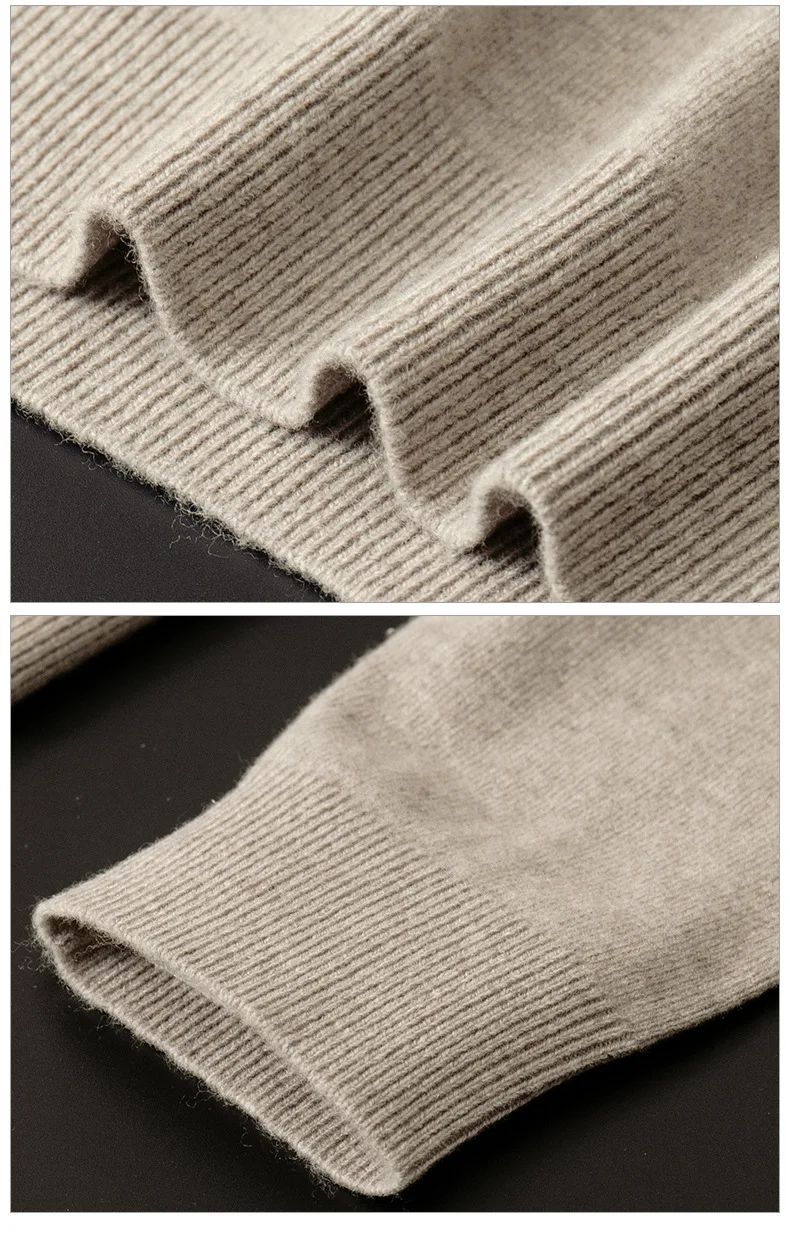 Cashmere and Cotton Blend Turtleneck Men's Pullover 2021 Autumn and Winter Soft and Warm Bottoming Pullover Knitted Sweater Cashmere and Cotton Blend Turtleneck Men's Pullover 2021 Autumn and Winter Soft and Warm Bottoming Pullover Knitted Sweater