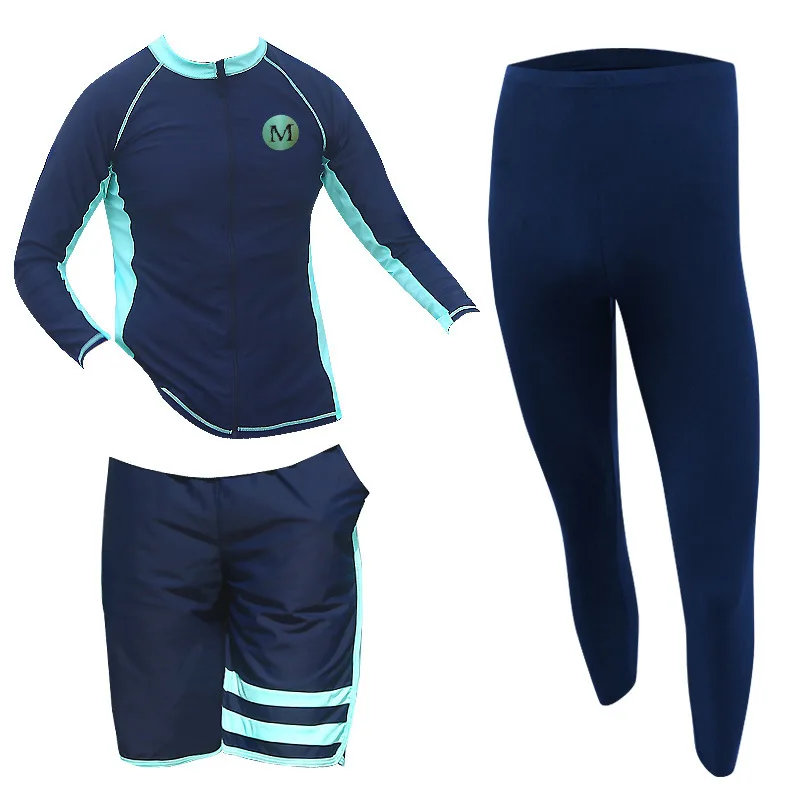 Женский 5 шт./компл. с длинными рукавами на молнии, защита от сыпи, UPF 50+ Baselayer Skins, облегающий спортивный топ для мужчин