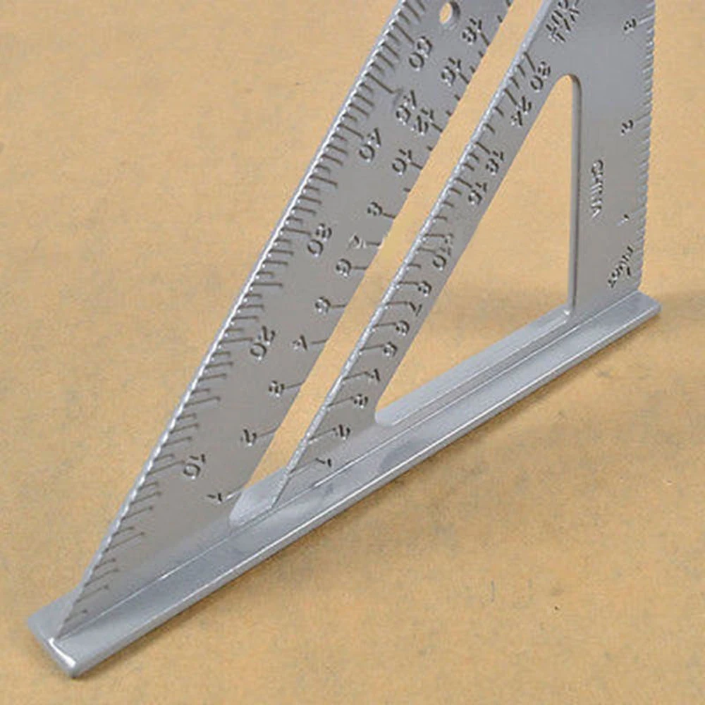 

7inch Aluminum Alloy Speed Square Triangle Angle Protractor Measuring Tool Multi-function Protractor