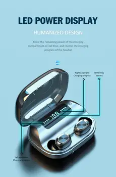 

TWS 5.0Touch Control Noise Canceling Headphone With LED Display Bluetooth 9D Stereo Earphone Wireless Earphones Phones HD Call