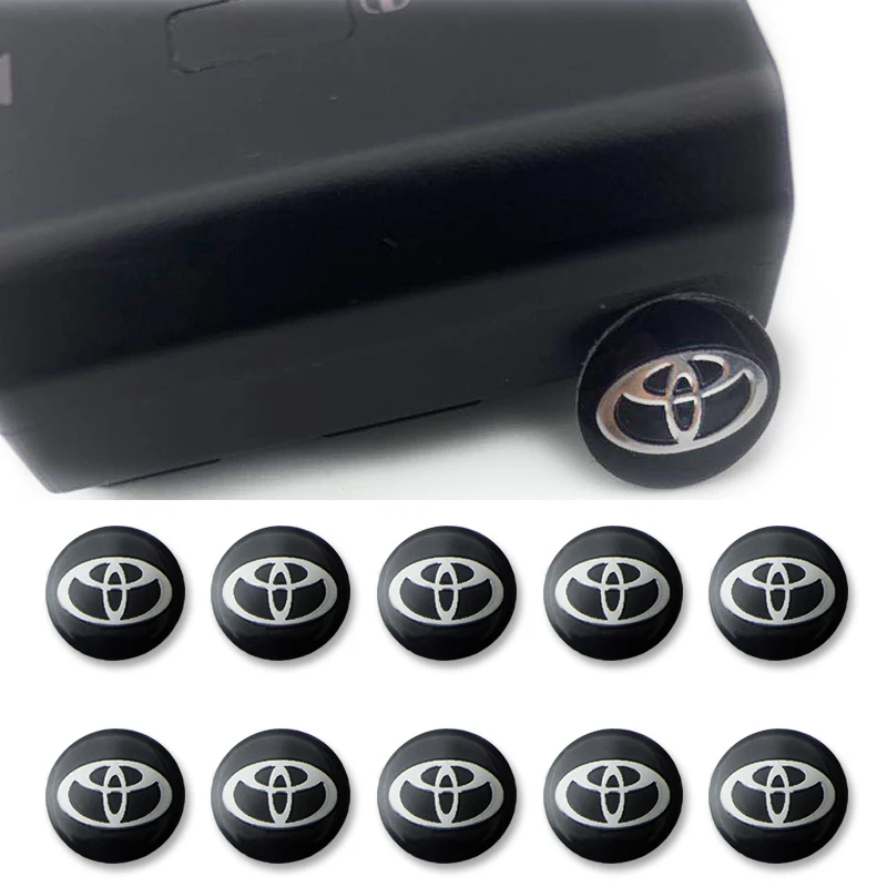 

10pcs Car Logo Stickers for Toyotas Corolla Yaris Rav4 Avensis Auris Camry C-hr 86 Prius Auto Accessories Interior Auto Sticker