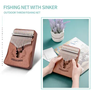 

New Instrument Mahogany Thumb Piano Mbira 17Keys Reindeer Kalimba with Tuning Hammer Sticker Musical Enjoyable Instrument Supply