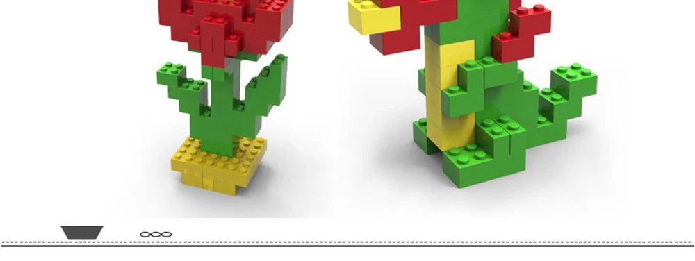 500 шт. 1000 шт. Building Block DIY Дети творческие кирпичи развивающие Игрушечные лошадки для детей совместимый с основными бренда подарок
