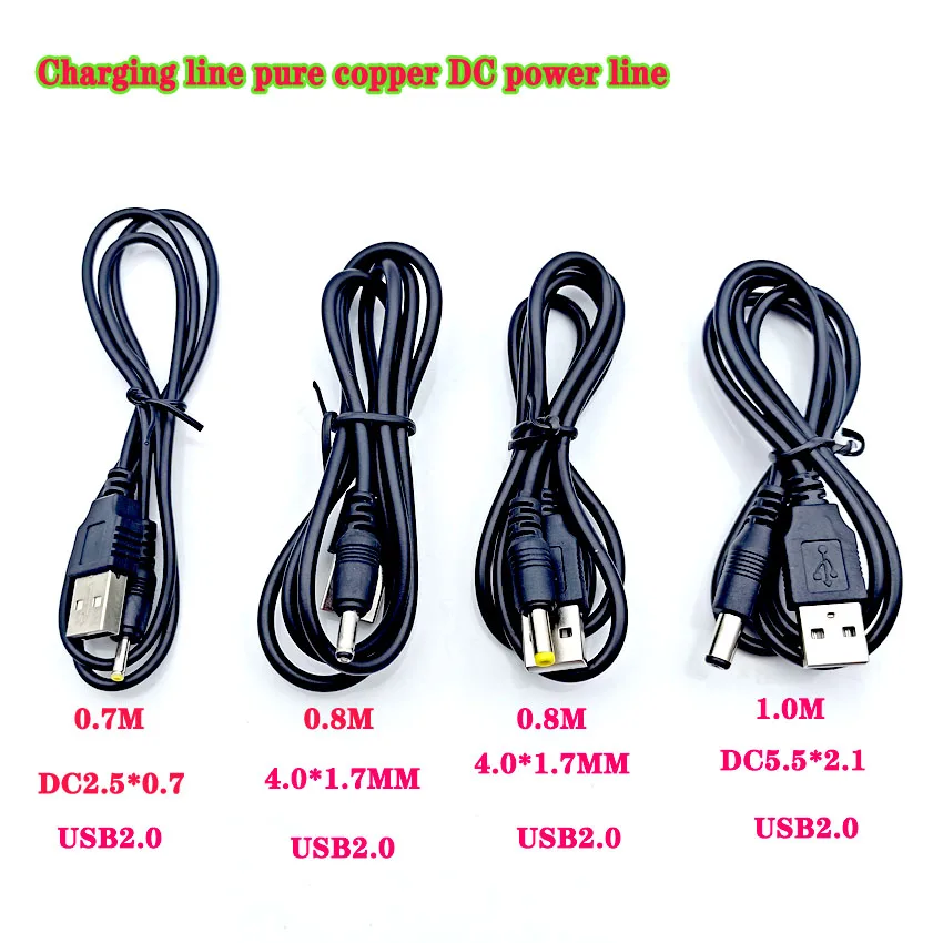P Prettyia USB 2.0 A Male To DC 4.0x1.7mm 5 Volt DC Barrel Jack Power