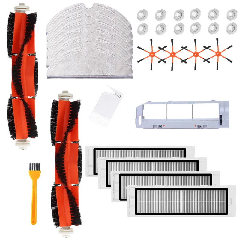 31pcs Vacuum Cleaner Parts for S6 S55 S5 MAX Side Brushes*4 Main Brush*2 Brush Cover*1 HEPA Filters*4 Water Cores*12 Rags*6 | Бытовая