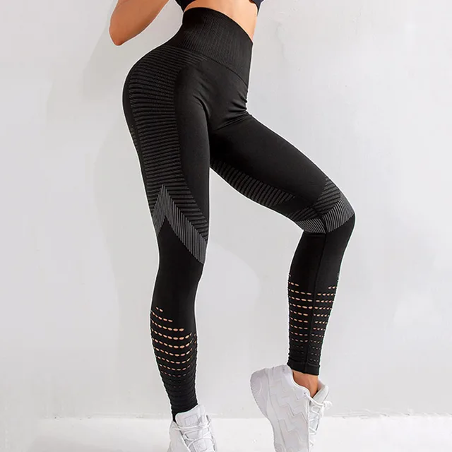 Women High Waist Fitness Leggings Feamle Workout Mesh Breathable Clothing Training Leggins Mujer 4