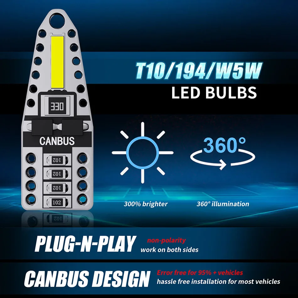 AILEO T10 Led Canbus W5W Led ���� 168 194 2SMD ��� ��ȣ ����, �� ���� ��ȣ�� ����, �ڵ��� ���׸��� ����, �ڵ��� 12V