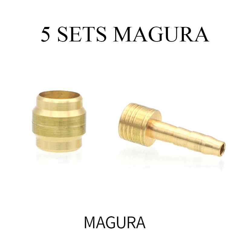 Велосипедное масло иглы оливкового головки костюм BH90/BH59/SRAM/MAGURA трубы масло гидравлический диск шланг нажимное кольцо т тормоза аксессуары - Цвет: 5sets MAGURA