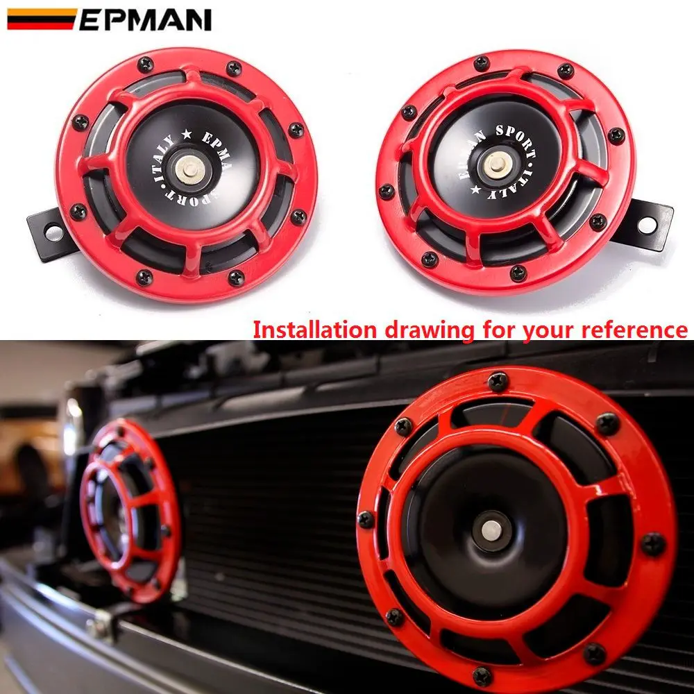 Super Loud Blast Tone Grill Mount 12V Electric Compact Electric Car Horn Kit 2pcs For Honda Suzuki Motorcycle AF-HOM052