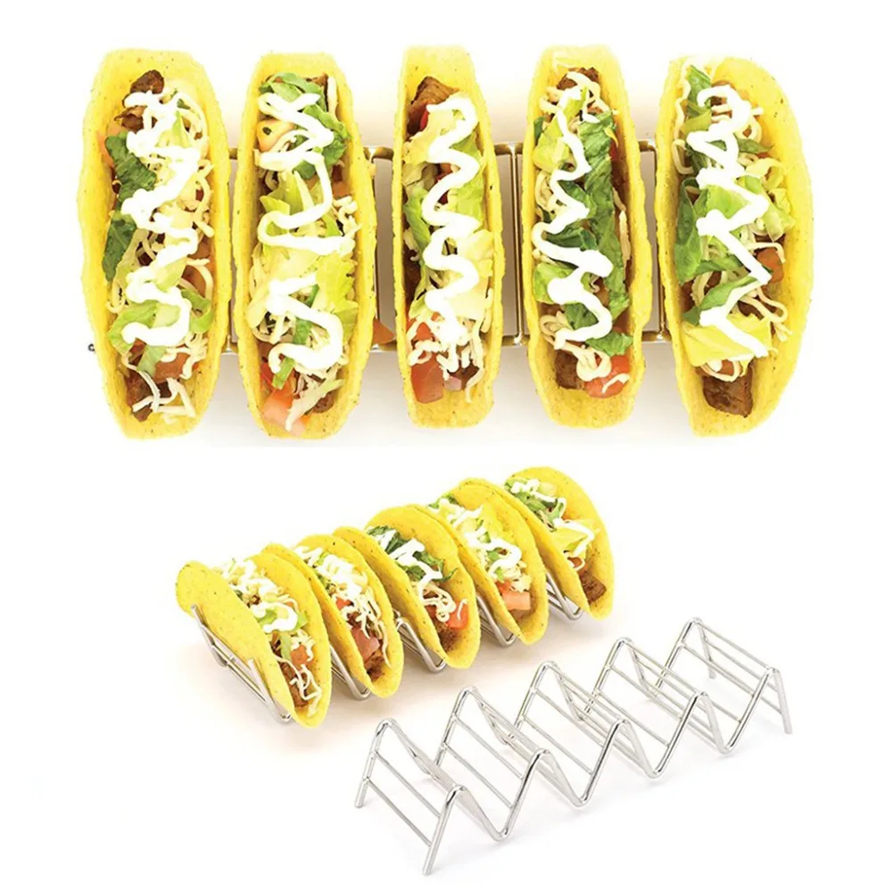 Волнообразный держатель из нержавеющей стали Taco стойка для показа хлеба торт контейнер для еды магазин еды дисплей еды