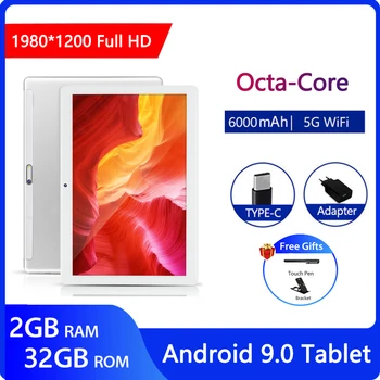 شراءتابلت ZONKO شاشة 10 بوصة بنظام الأندرويد 9.0 وخاصية الواي فاي 5G تابلت ثماني الكور 1920x1200 2GB RAM 32GB ROM 6000mAh تابلت كاميرا مزدوجة نظام تحديد المواقع Type-C
