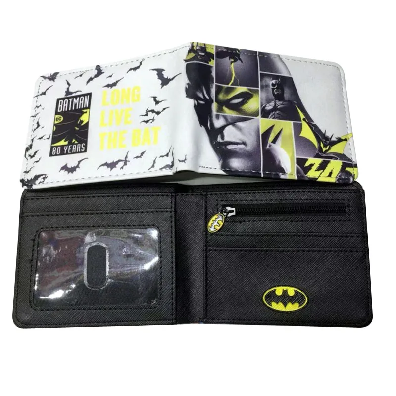 Кошелек «Бэтмен», отделение для кредитных карт, карман для монет, мультфильм, комиксы, символ, Би-фолд, мужской