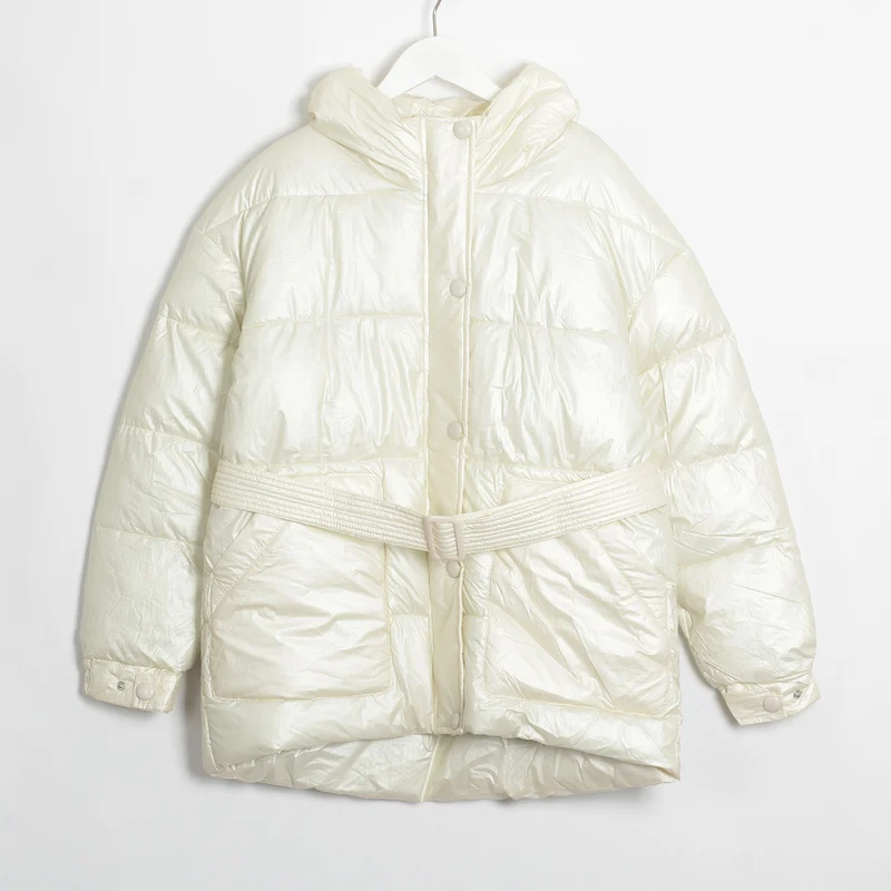 White Wixra, женское плотное пальто с капюшоном, зима, новинка, теплое, крутое, яркого цвета, для девушек, свободное, повседневное, Женская куртка на меху - Цвет: White