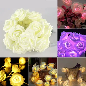 

1.5M 10 Roses Flower LED String Lights Christmas Decorations for Home Christmas Tree New Year Decoration Merry Christmas Navidad