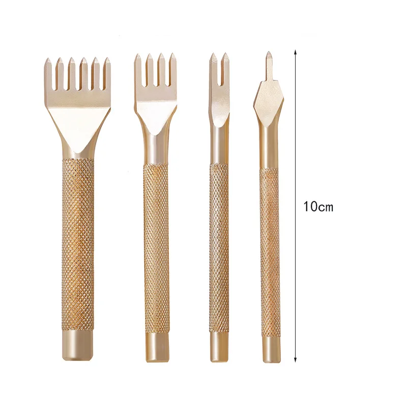 1/2/4/6mm interval leather puncher DIY manual leather tool punching circular stitching punching tool set leather hole puncher