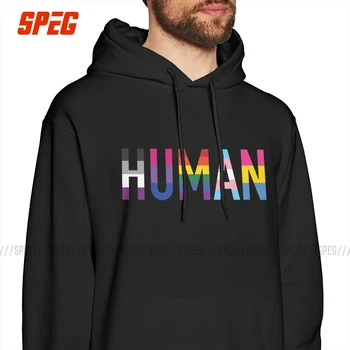 

Human LGBT Hoodie Man Leisure Hooded Tops Gay Pride Pansexual Asexual Bisexual Cotton Autumn Sweatshirt