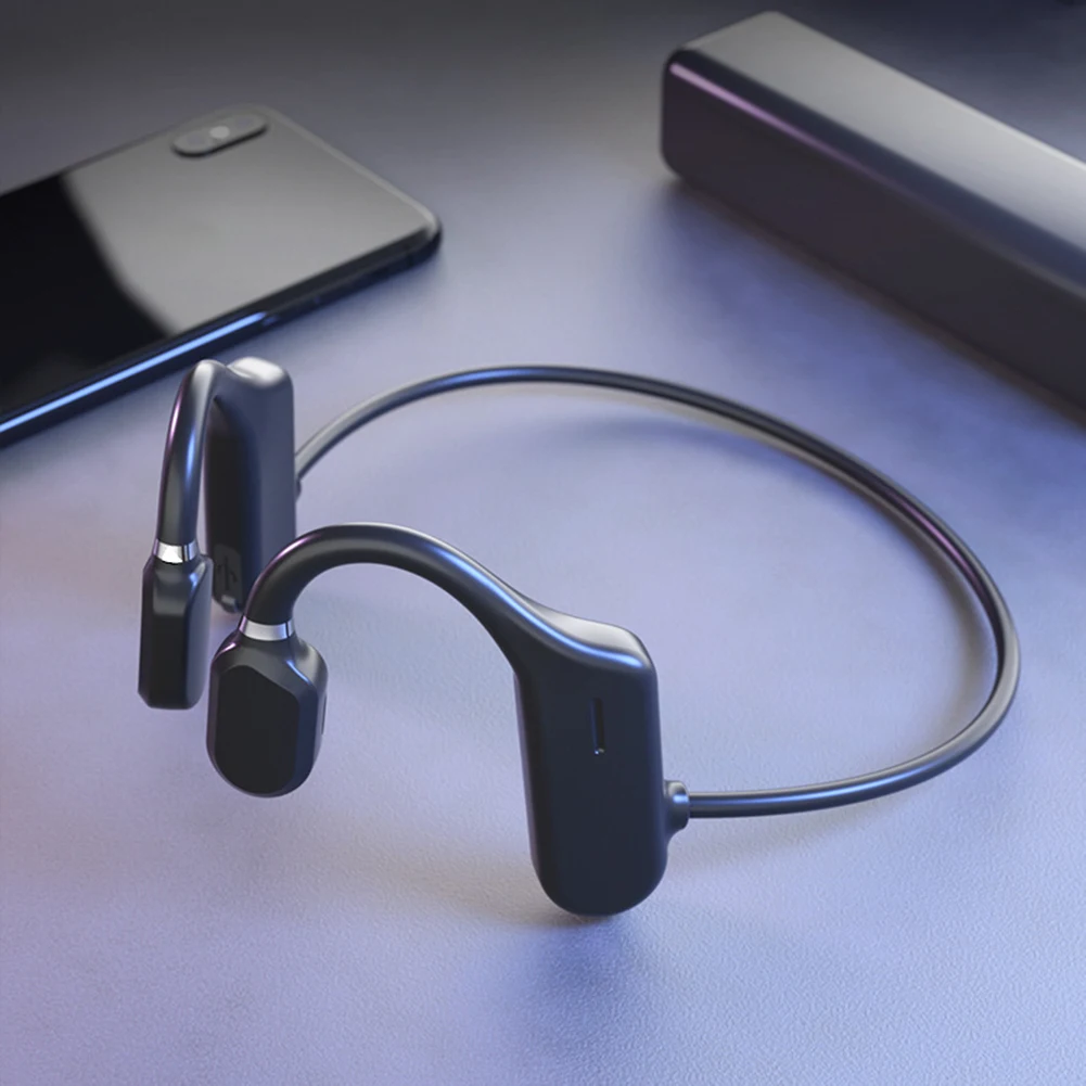 Bone Conduction Headphones Bluetooth Wireless Waterproof Comfortable Wear Open Ear Hook Light Weight Not In ear Sports Earphones