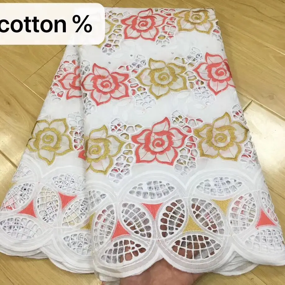 5 ярдов швейцарская кружевная ткань последняя Тяжелая вышитая бисером Африканская Хлопковая ткань швейцарская вуаль кружева популярный Дубай Стиль