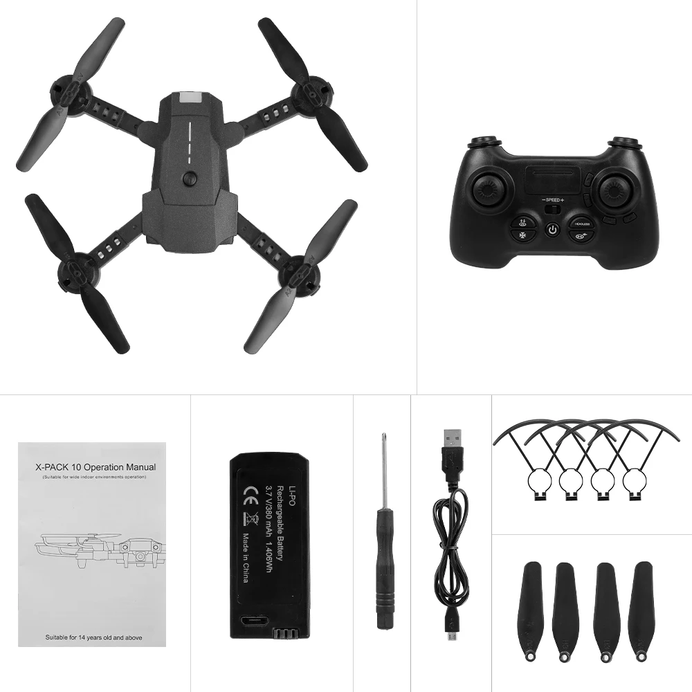 ATTOP X-PACK 10 мини дрона с дистанционным управлением 2,4G 4CH 6-Axis Gyro 3D-Flip Безголовый режим один ключ возврат светодиодный свет Радиоуправляемый квадрокоптер хороший подарок для детей