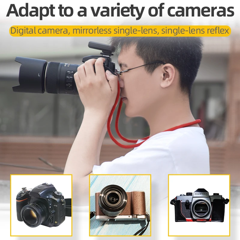 Correa de cámara de escalada, Cámara individual con cuerda de cámara Retro SLR, correa de hombro, accesorios de cámara con 4 colores|Correa de cámara| - AliExpress