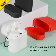 Силиконовый чехол для Xiaomi AirDots Pro 2 TWS Bluetooth наушники противоударные сумки защитный чехол для Xiaomi Air 2 зарядная коробка