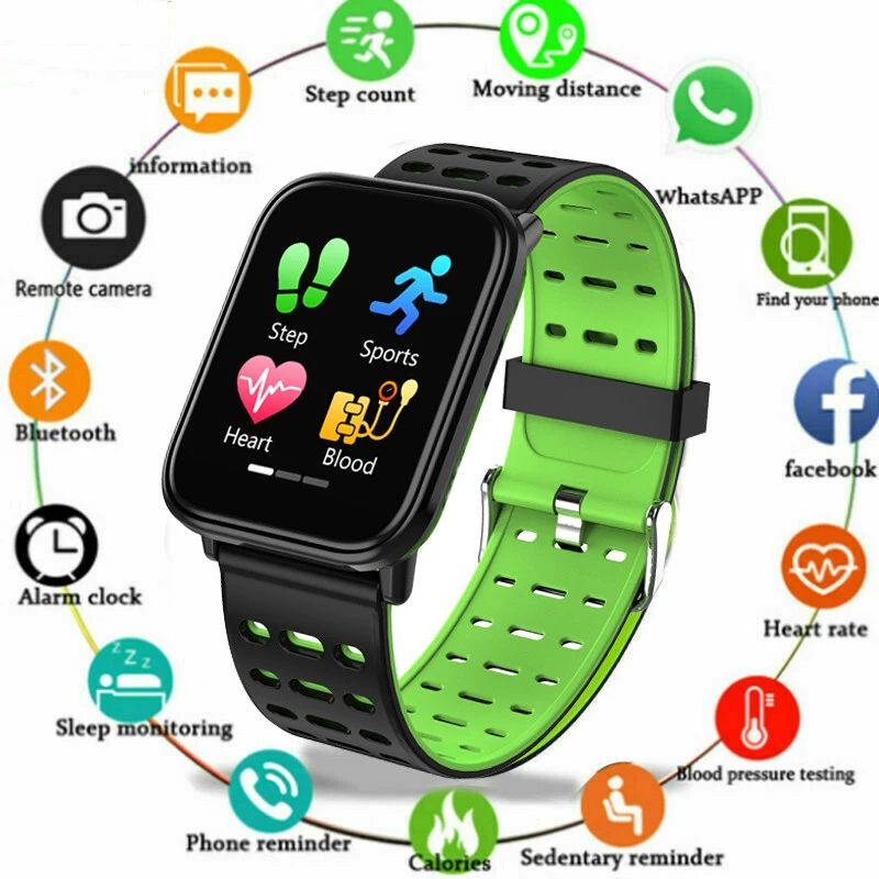 

Bluetooth Sport Smart Watch Blood Pressure Heart Rate Fitness Tracker Smartwatch Monitor for iOS Android 4g waterproof