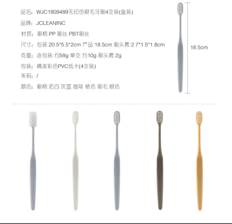 Зубная щетка MUJI-style в японском стиле для взрослых онлайн знаменитостей Wechat деловой стиль знаменитостей Macaroon цвет бамбуковый уголь мягкий
