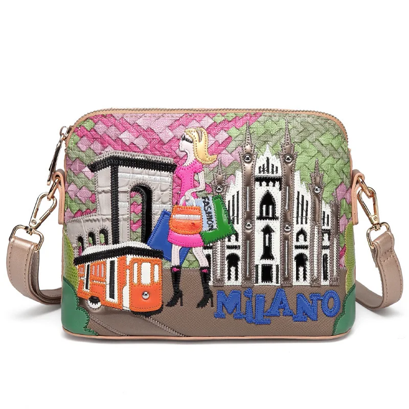 Autumn Shoulder Small Bag Crossbody Bags For Women Cable Satchel Exquisite Embroidery Originality Shell Bolsas Feminina