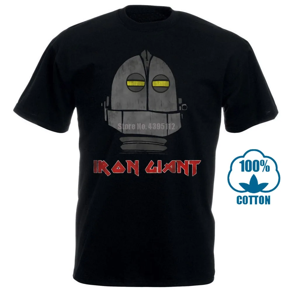 2019 New Mens T Shirts Giant Maiden Retro Arcade Game Music Movie Men'S Shirt 100% Cotton Brand | Мужская одежда