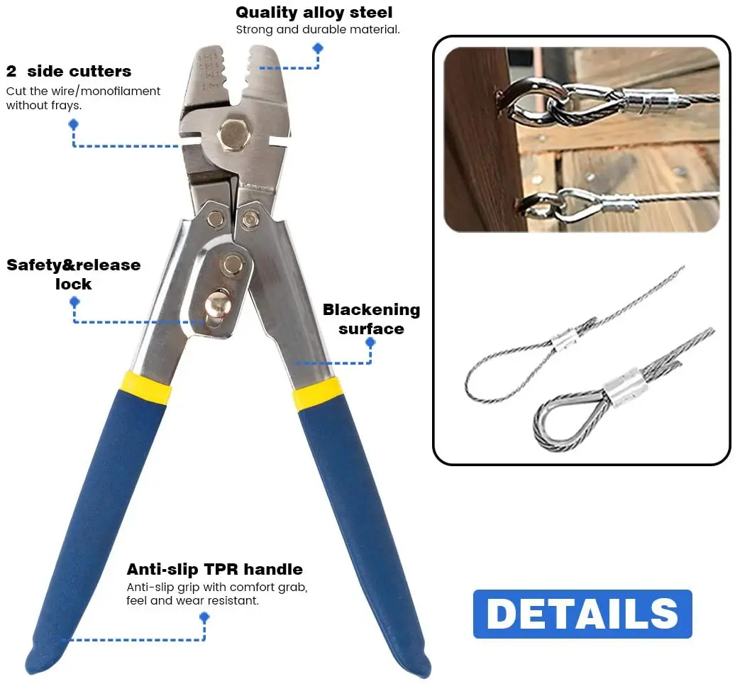 Crimping Pliers Tool  Wire Rope - Wire Crimping Pliers Tool Wxs-255  Outdoor Cable - Aliexpress